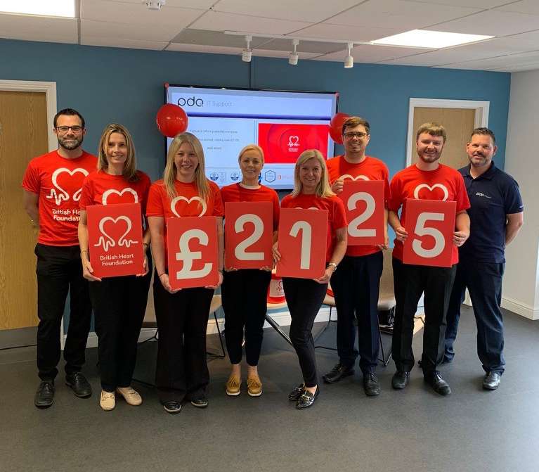 PDQ raising money for the British Heart Foundation